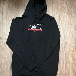 Fashion Nova Black and Red Graphic Hoodie